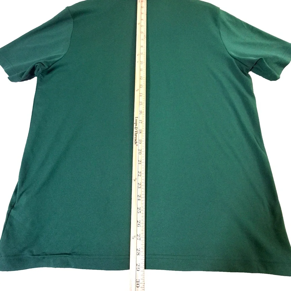 Miami Hurricanes Polo Shirt Men's Large Green Adidas Aeroready NCAA Performance